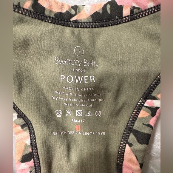 Sweaty Betty Power Frame Racerback Sports Bra S Green Pink - Picture 5 of 10